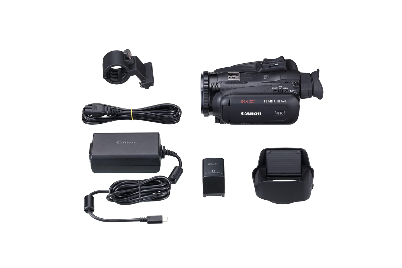 Canon LEGRIA HF G70 Camcorder 4K Full HD (UHD Videokamera 20fach Zoom, 3,5-Zoll LC-Display, Autofokus, Zeitlupe, Zeitraffer, 2 SD Kartenslots, MP4 Video Aufzeichnung, UVC HD Livestreaming) schwarz