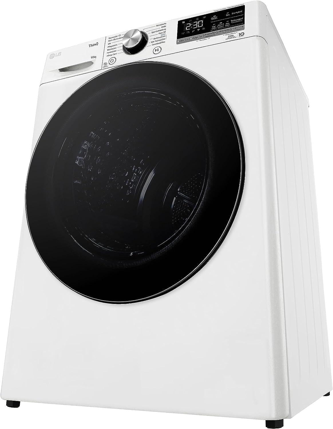 LG V9AYXT, Trockner A+++, 10 kg, Wärmepumpentrockner mit Dual Inverter Wärmepumpentechnologie, 60 x 66 x 85 cm, Allergy Care Programm, Trockner mit Smart ThinQ-Technologie, Weiß