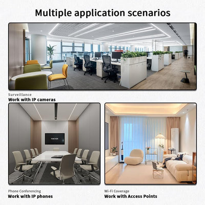 keepLiNK PoE Switch 10-Port Gigabit LAN Switch mit 8 PoE+ Ports, 2 1000Mbps Uplink Ports, 120w Built-in Power Supply, IEEE-802.3af/at PoE, Lüfterlos, Plug-and-Play, Robustes Metallgehäuse