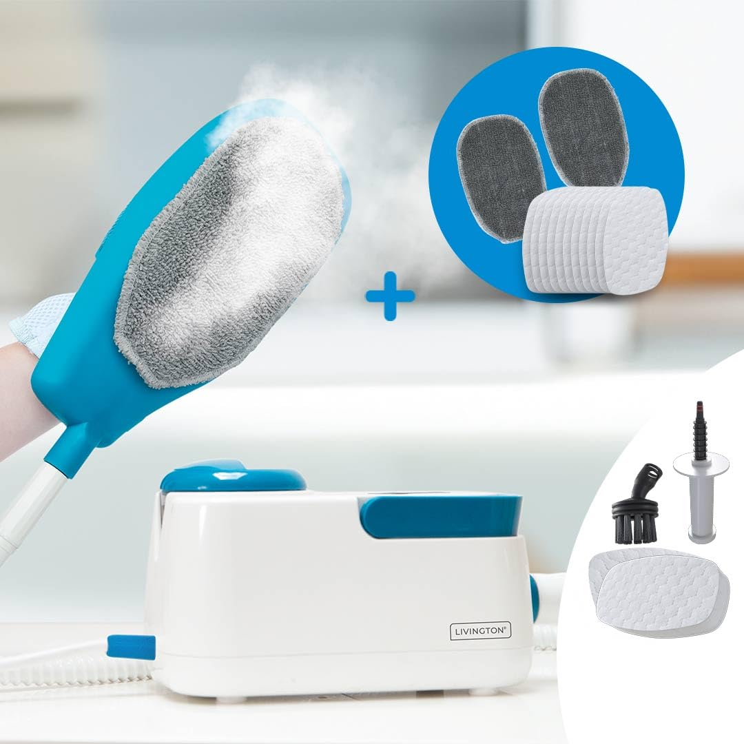 Livington SteamTouch Mikrofaser Pads 2 Stück. - Ersatzpads für Ihren Livington SteamTouch - Maschinenwaschbar