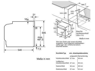 NEFF B54CR71N0, N 70, Smarter Einbau-Backofen, 60x60 cm, Made in Germany, Pyrolyse, Optimaler Zugriff mit Slide&Hide, Full Touch TFT-Display, Air Fry Funktion, Automatikprogramme, Soft Open, Edelstahl