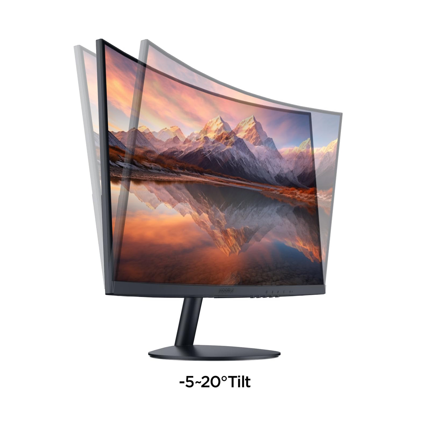KOORUI Curved Monitor - 27 Zoll FHD Curved Computer Monitor, VA-Panel, 75Hz, Krümmung 1800R, Neigungsverstellung, Augenpflege, HDMI, VGA Gaming Monitor, Schwarz