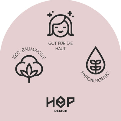 HOP DESIGN Bettwäsche 135x200 Hellgrau - Baumwoll Bettwäsche 135x200 mit 1 Kissen Bezug 80x80 - Allergiker Bettwäsche-Sets - Duvet Cover