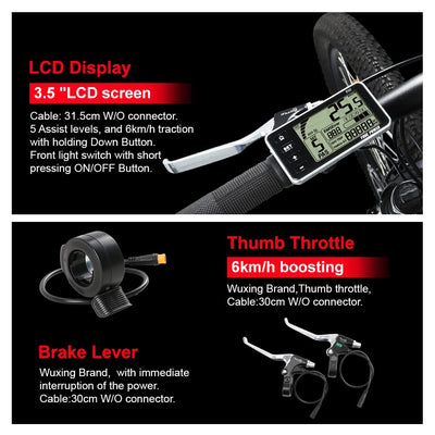 SEASON 20/24 / 26/28 / 700C Zoll Ebike Umbausatz 36V 250W Brushless Getriebe Vorderrad Nabenmotor, Elektrofahrrad Conversion Kit | LCD Display, Sensor (24'' 250W / 25km/h)