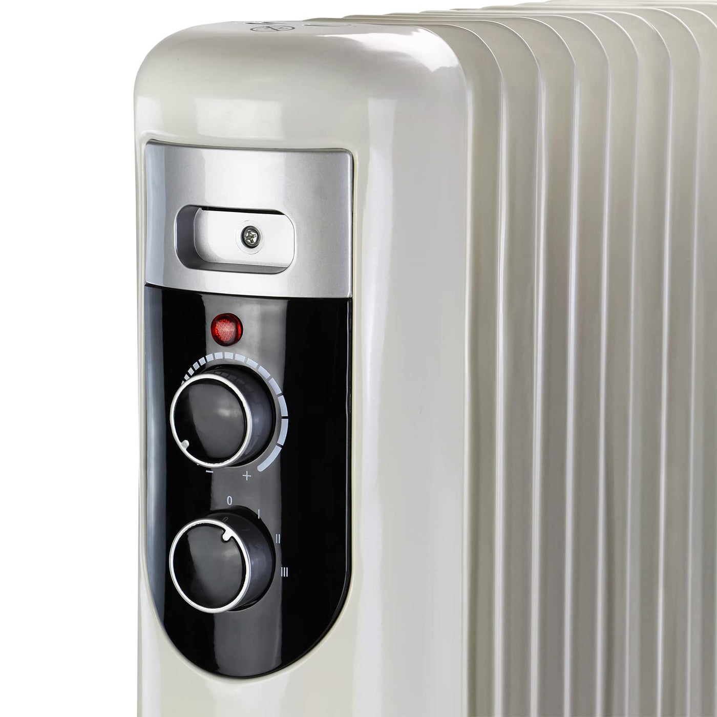 Montafox Ölradiator Elektroheizung 11 Rippen 2500 Watt 3 Heizstufen Elektrischer Heizkörper für Räume bis 50 m² Energiesparend Thermostat Überhitzungsschutz