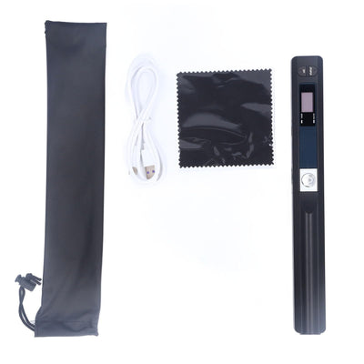 Mobiler Scanner, Tragbarer 8,27 Zoll Handscanner Dokumentenscanner für Unternehmen, Fotos, Bilder, Quittungen, Bücher, Fotoscanner für A4 Dokumente, JPG/PDF Format, BIS zu 900 DPI (Schwarz)