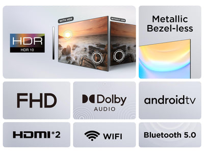TCL 32L5A, 32 Zoll Fernseher, FHD, HDR smart TV unterstützt bei Android TV (Kindermodus, Dolby Audio, kompatibel mit Google Assistant)