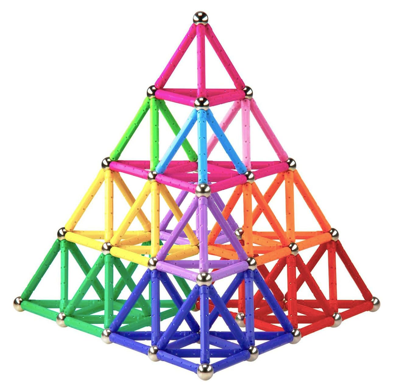 Funifinds 220 Stück Magnetische Stöcke Blöcke, Magnet Bildungsspielzeug Sticks Magnetische Bausteine Stapeln Spielzeug STEM Set, Nicht giftiges Gebäude Spielzeug 3D Puzzle mit Aufbewahrungstasche