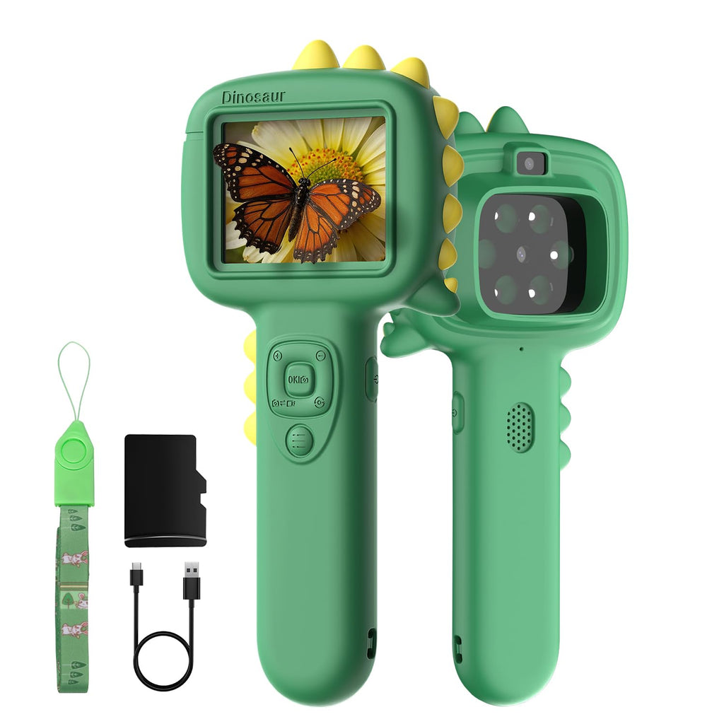 Vankarr Kinder-Mikroskop 1000X – Digitales Handymikroskop, Tragbar Mit 2-Zoll-IPS, 32GB SD-Karte, Objektträger & Proben – Geschenk Für Mädchen (rosa)