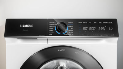 Siemens WG46B2071, iQ700, Smarte Waschmaschine 9 kg, 1600 UpM, Made in Germany, Antiflecken-System, smartFinish Bügelhilfe, schneller Waschen mit speedPack XL, Mini load für Einzelteile, aquaStop