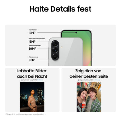 Samsung Galaxy A56 5G AI Smartphone ohne Vertrag, Simlockfreies AI Handy mit Android, 8 GB RAM, 128 GB Speicher, 50-MP-Kamera, Awesome Pink, 2,5 Jahre Herstellergarantie [Exklusiv auf Amazon]