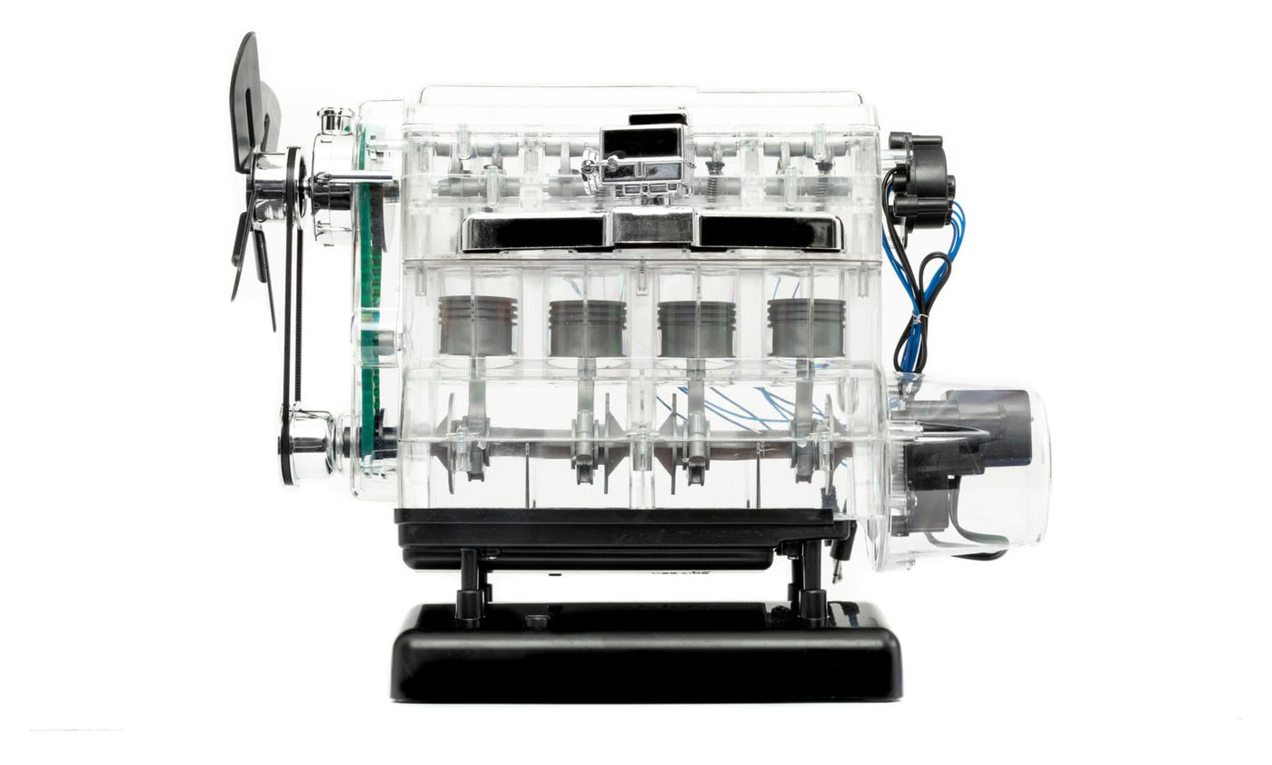 Franzis 67175 - Der große Technikbausatz 4-Zylinder-Motor, hochwertiger Modell-Bausatz im Maßstab 1:3, 100 Bauteile zum Stecken und Schrauben, inkl. Soundmodul, Anleitung und Begleitbuch