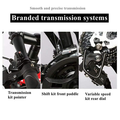 Wmmner Faltbares Mountainbike 24/26 Zoll, Mtb-Fahrrad Mit 6 Cutterrad, Gelb/24-Stufige Schicht/26 Zoll