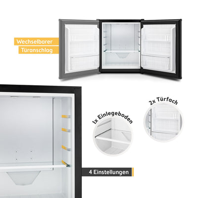 TZS First Austria lautloser Minikühlschrank | Getränkekühlschrank | Wechselbarer Türanschlag | LED-Beleuchtung | ohne Gefrierfach | 30L