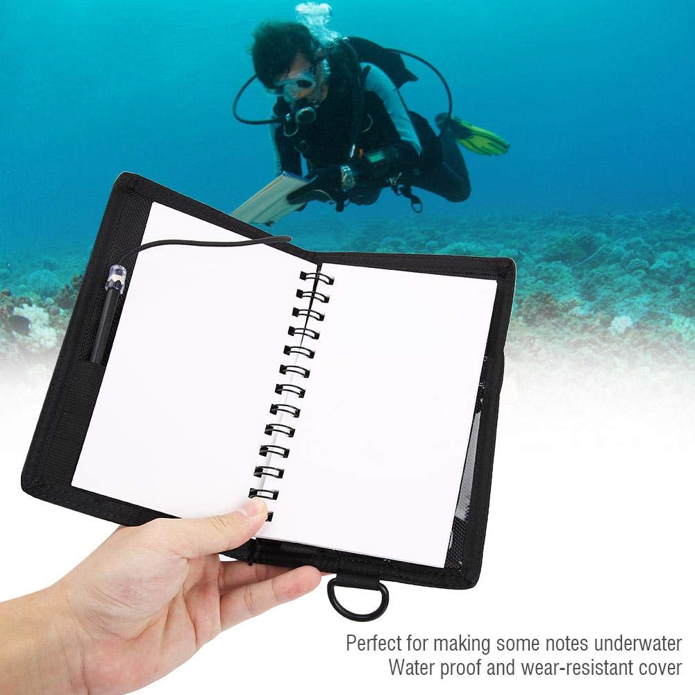 Keenso Scuba Diving Notebook Wasserdichtes Unterwasser-Schreibtablett Schreibtafel Wasserdichtes Papier Milchbuch mit Bleistift