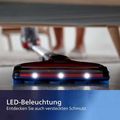 PHILIPS SpeedPro Max Kabelloser Staubsauger – 2-in-1-Gerät, Staubsauger und Handstaubsauger, bis zu 65 Minuten Laufzeit, 360-Grad-Saugdüse (XC7042/01)
