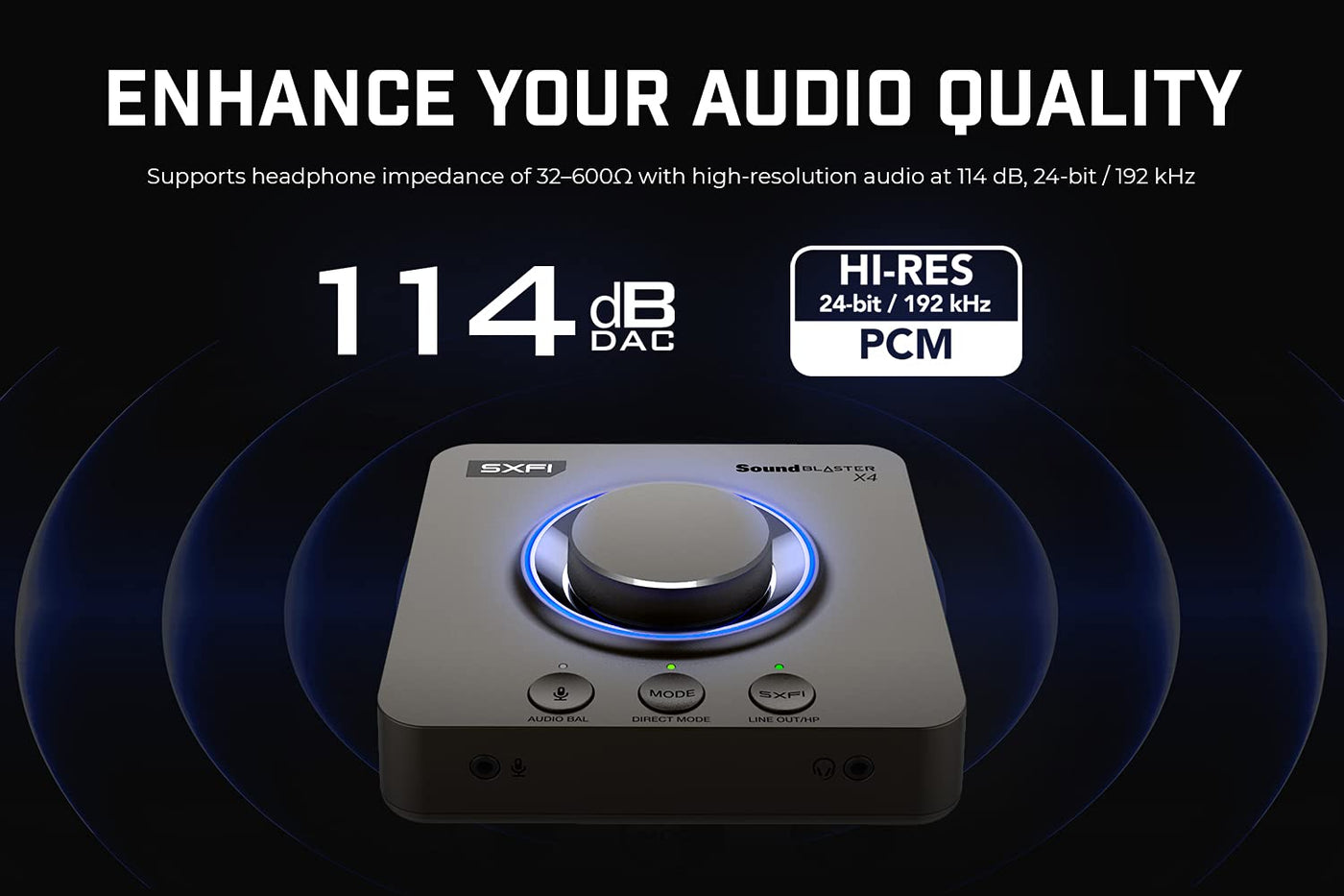 Creative Sound Blaster X4 HD 7.1 USB DAC Super X-Fi Soundkarte PC-Mac