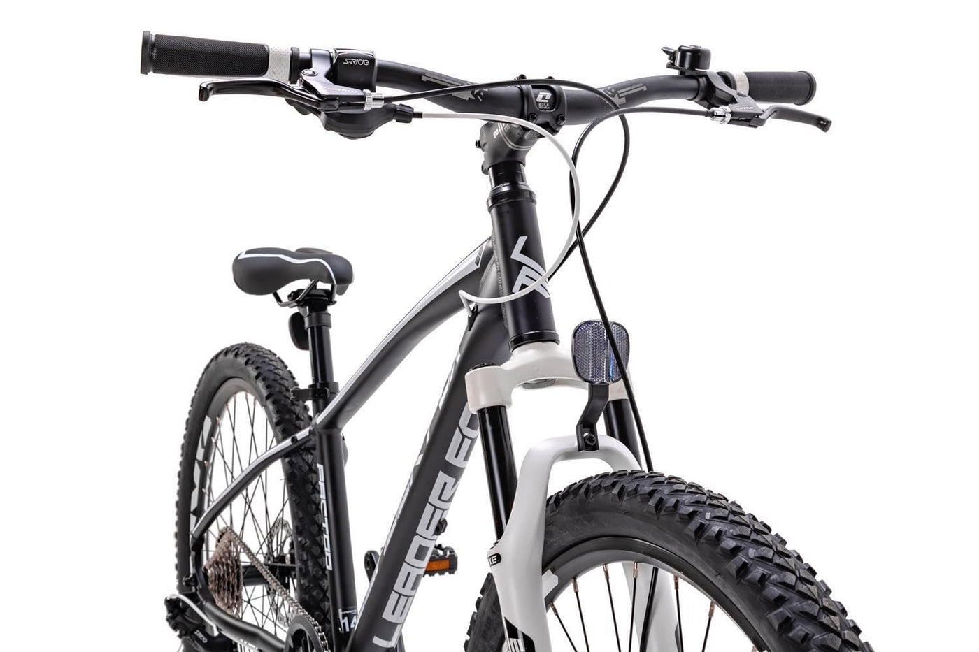 26 Zoll Alu Mountainbike Leader Fox Factor 8 Gang Scheibenbremse Rh 41 cm schwarz Weiss