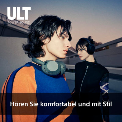 Sony ULT WEAR | Kabellose Bluetooth Kopfhörer mit Noise Cancelling | mit Mikrofon, 30 h Akku, Bass Boost Funktion | Geeignet für Sport, Musikgenuss, Reisen & Arbeit, Schwarz