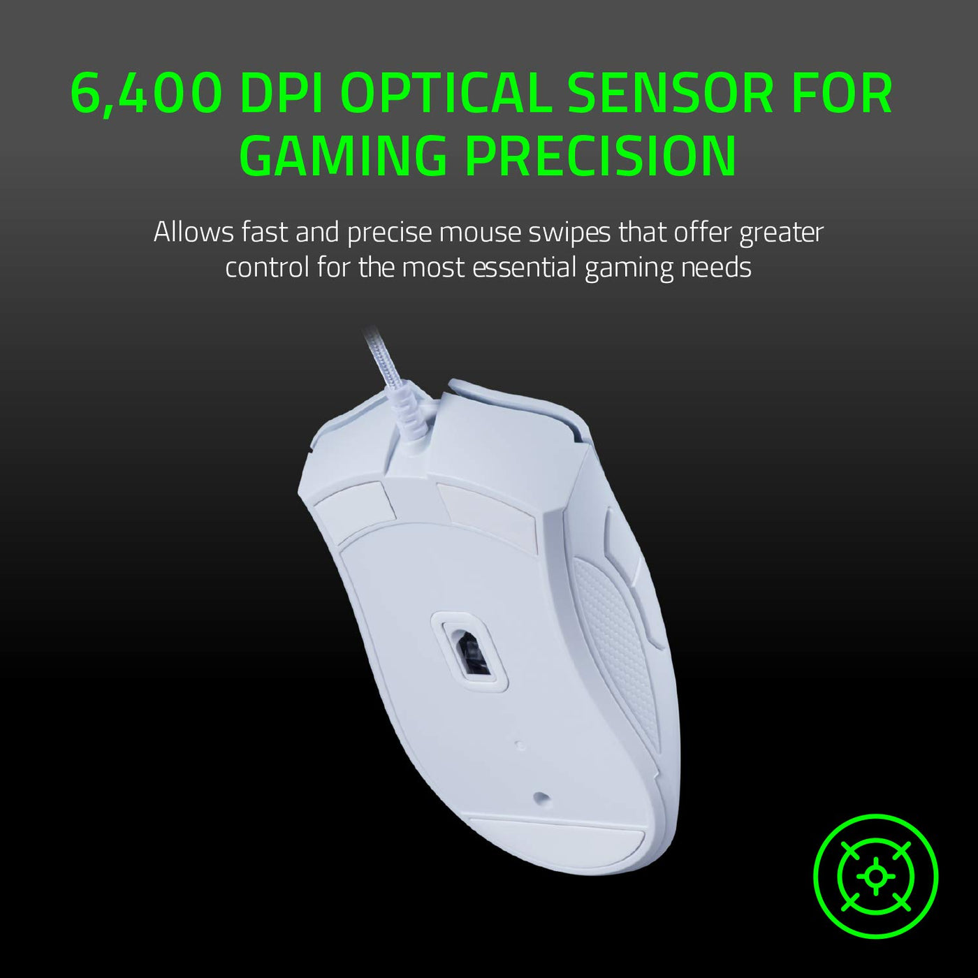 Razer DeathAdder Essential (2021) - Kabelgebundene Gaming-Maus mit Optischem Sensor mit 6400 DPI (5 programmierbare Tasten, Ergonomischer Formfaktor, 10 Millionen Klicks Lebensdauer) Weiß