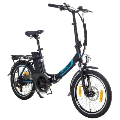 smartEC Camp-20D E-Bike Klapprad 250W Hinterradmotor Li-Ion-Akku 36V/15,6Ah 20 Zoll E-Klapprad E-Faltrad Elektrofahrrad Reichweite 100km bis 25 km/h (Schwarz)