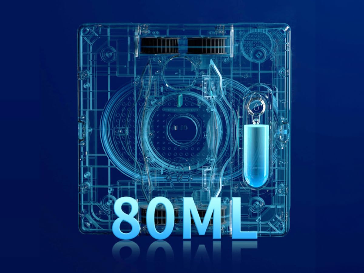 Hutt W8 Fensterputzroboter mit 2-Fach Sprühsystem (80ml Tank, max 3800Pa Saugleistung, Kanten- und Hinderniserkennung, Für Glas, Fliesen, Wintergärten, Spiegel etc, Sicherungsseil, 4x Reinigungstuch)