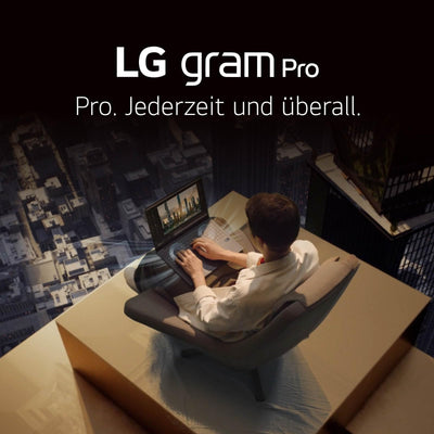 LG 2024 gram Pro 17 Zoll Notebook - 1379g Intel Core Ultra7, NVIDIA RTX3050 Laptop (32GB RAM, 2TB Dual SSD, 27h Akkulaufzeit, IPS Panel Anti-Glare Display, Win 11 Pro) - Schwarz