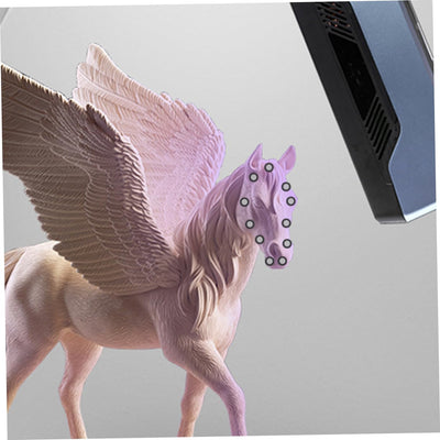 MOLUCKFU 5 Blatt Scanner Reflexfolienaufkleber 3D Scanner Zubehör 3D Scan Marker 3D Scan Referenzpunkte Scan Markierungsaufkleber Scanner Markierungspunkte Für Das Haustier