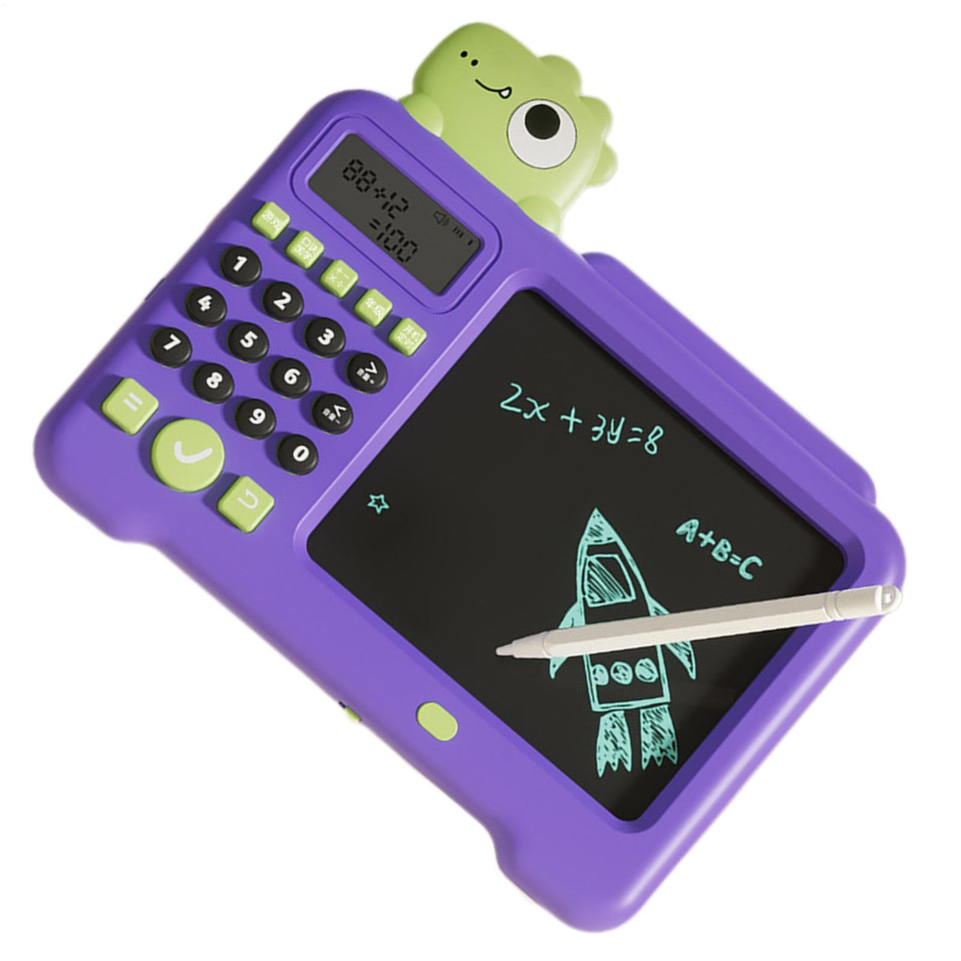 Lernspielzeug zum Zeichnen, LCD-Schreibtablett - LCD-Zeichen- und Schreibtablett 2-in-1-Elektrospielzeug,Löschbarer Zeichenblock National Learning Doodle Board Lernspielzeug für Kleinkinder