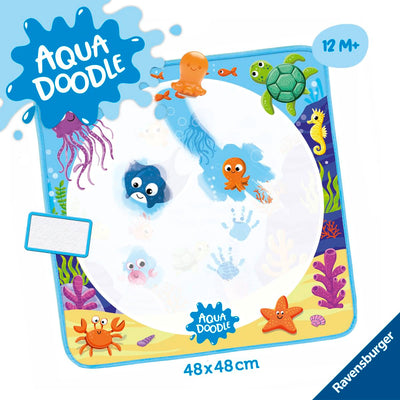 Ravensburger 4568 Aquadoodle Magic Ocean - Fleckenfreies Stempeln und Entdecken mit Wasser - Stempelset mit magischer Stoffmatte für Babys ab 1 Jahr - Spielzeug ab 1 Jahr