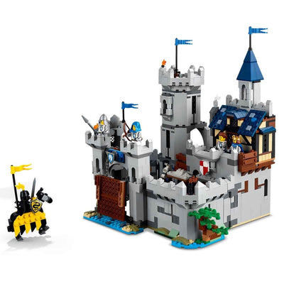 LEGO Creator Ritterburg im Mittelalter - 3-in-1-Bauset - Spielzeug Ritterburg - Umwandelbar in Ritterturnier-Szene oder Stadt - 6 Minifiguren - Geschenk für Jungen und Mädchen ab 9 Jahren 31168