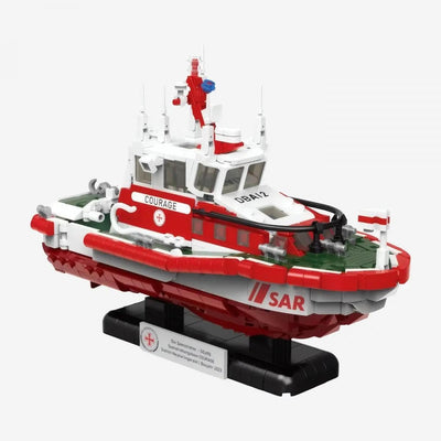 BlueBrixx Pro Seenotrettungsboot der DGzRS – Klemmbaustein-Set bestehend aus 1116 Bauelementen – Artikel-Nr. 107232 – Kompatibel mit Klemmbausteinen Anderer Hersteller