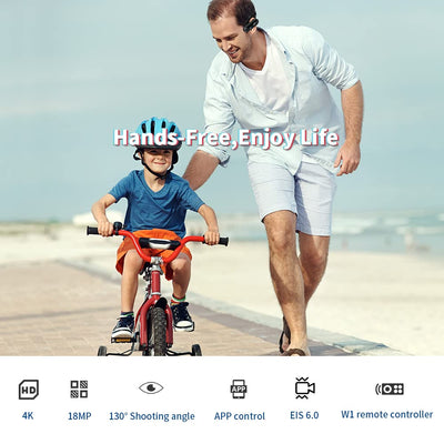 ORDRO EP6 4K Camcorder Lightweight Head Videokamera 130° Winkel Full HD 1080P 60FPS EIS 6.0 Anti-Shake YouTube Vlogging WiFi Kamera Recorder mit Fernbedienung, Tragetasche und 32G Memory Karte