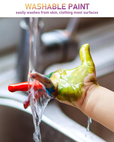 Nicpro 14 Farben X 500 ML abwaschbares Temperafarbe für Kinder, Fingerfarben Ungiftig Acrylfarben Set, Fingermalfarbe für Kunst, Handwerk diy, Poster, Schule, Weihnachten, Party, Klassenzimmer