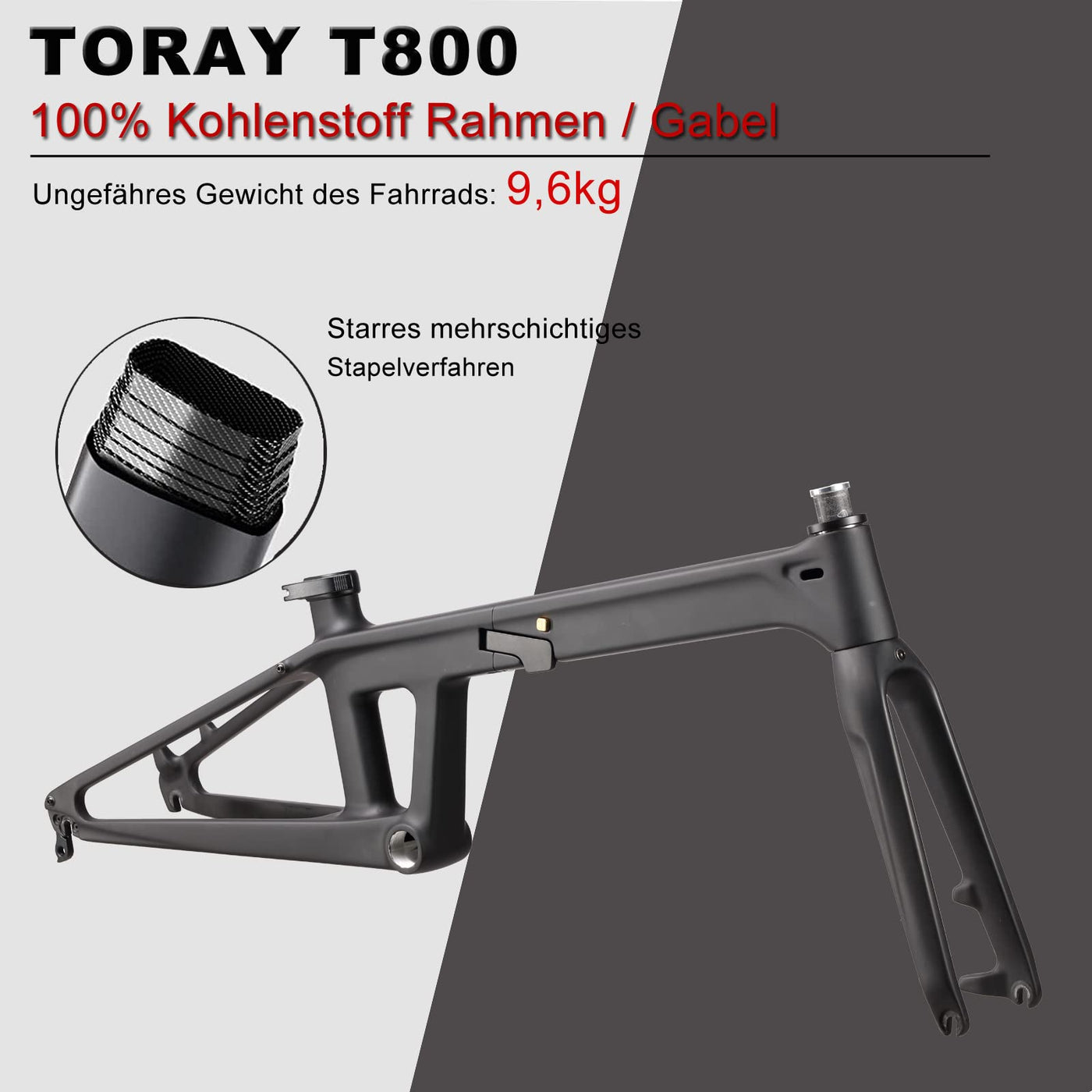 KABON Klapprad 20 Zoll Carbon, 9 Geschwindigkeit Faltrad mit Carbon Rahmen Ultraleichtes Mini Stadtfahrrad Faltrad Klapprad Herren Damen (Neu Schwarz)