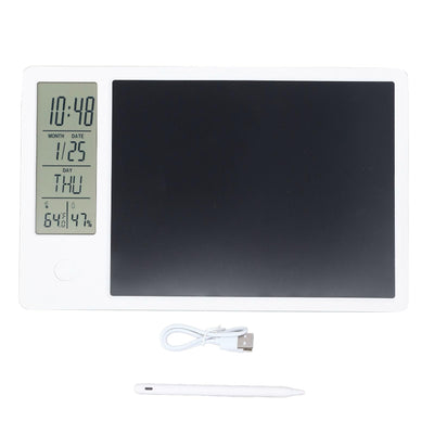 Elektronischer Digitaler Planer, Tablet-Kalender mit Anzeige von Uhrzeit, Tag, Temperatur und Luftfeuchtigkeit, Multifunktionaler Elektronischer Kalender für die Heimarbeit von