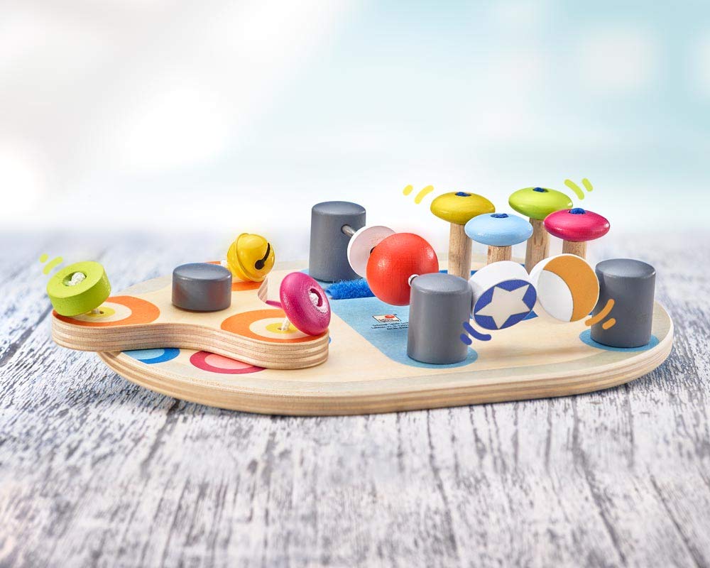 Selecta 62064 Spintivity, Motorikbrett aus Holz, 20 cm, Spinitivity