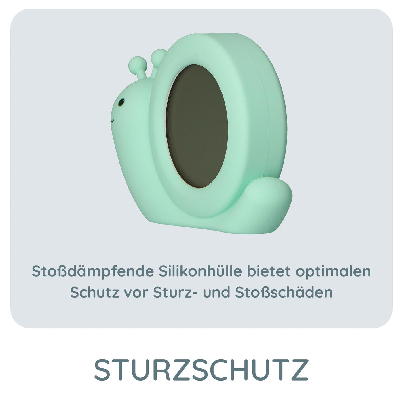 Alecto BC100BUNNY - pädagogischer Schlaftrainer, Nachtlicht und Wecker, Hase (Minzgrün)