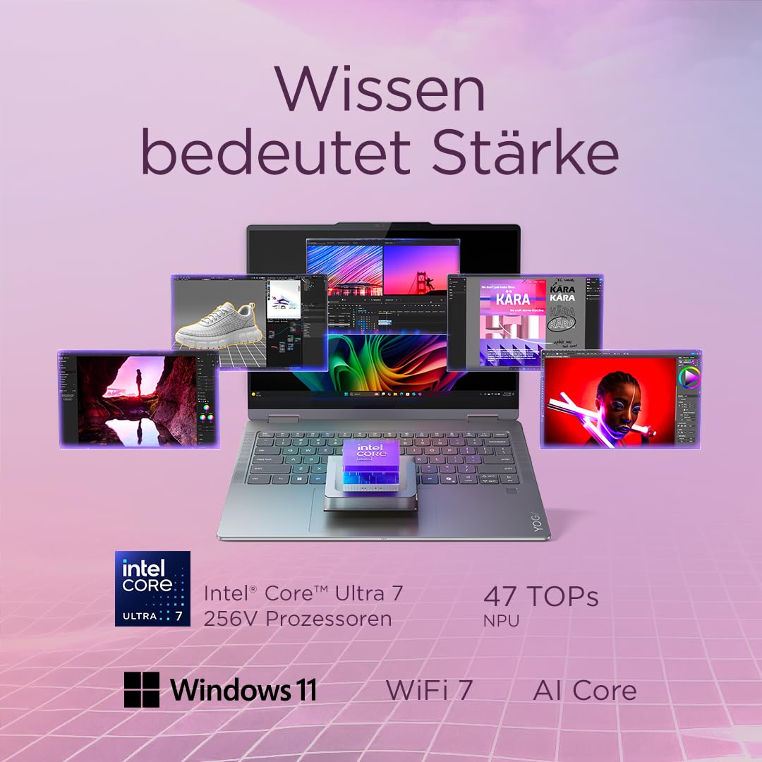 Lenovo Yoga 7i 2-in-1 AI Laptop | Copilot+ PC | 14" 2.8K OLED | Intel Core Ultra 7 | 16GB RAM | 512GB SSD | Intel Arc Grafik | Win11 | QWERTZ | inkl. Yoga Pen | 3 Jahre Garantie Exklusiv bei Amazon