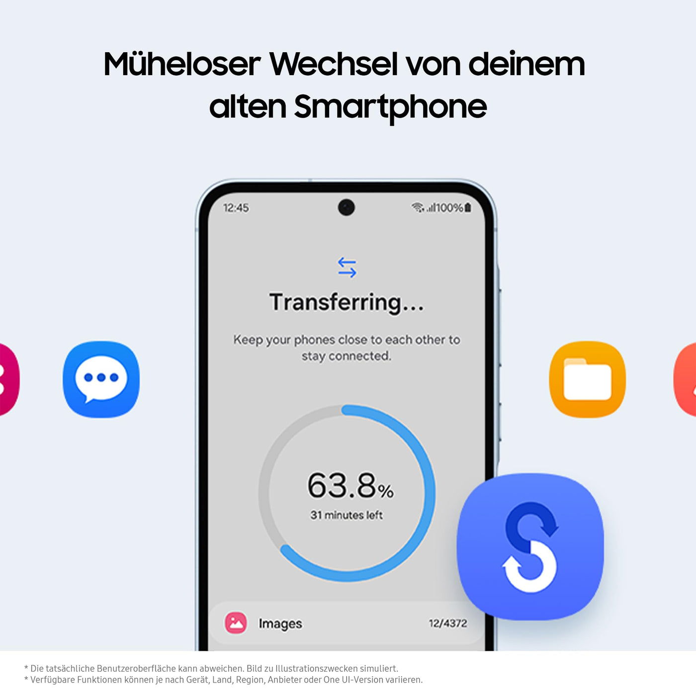Samsung Galaxy A55 5G Smartphone, Android-Handy ohne Vertrag, 256 GB / 8 GB RAM, 2 Tage Akkulaufzeit, 50-MP-Kamera, Awesome Lilac, 2,5 Jahre Herstellergarantie
