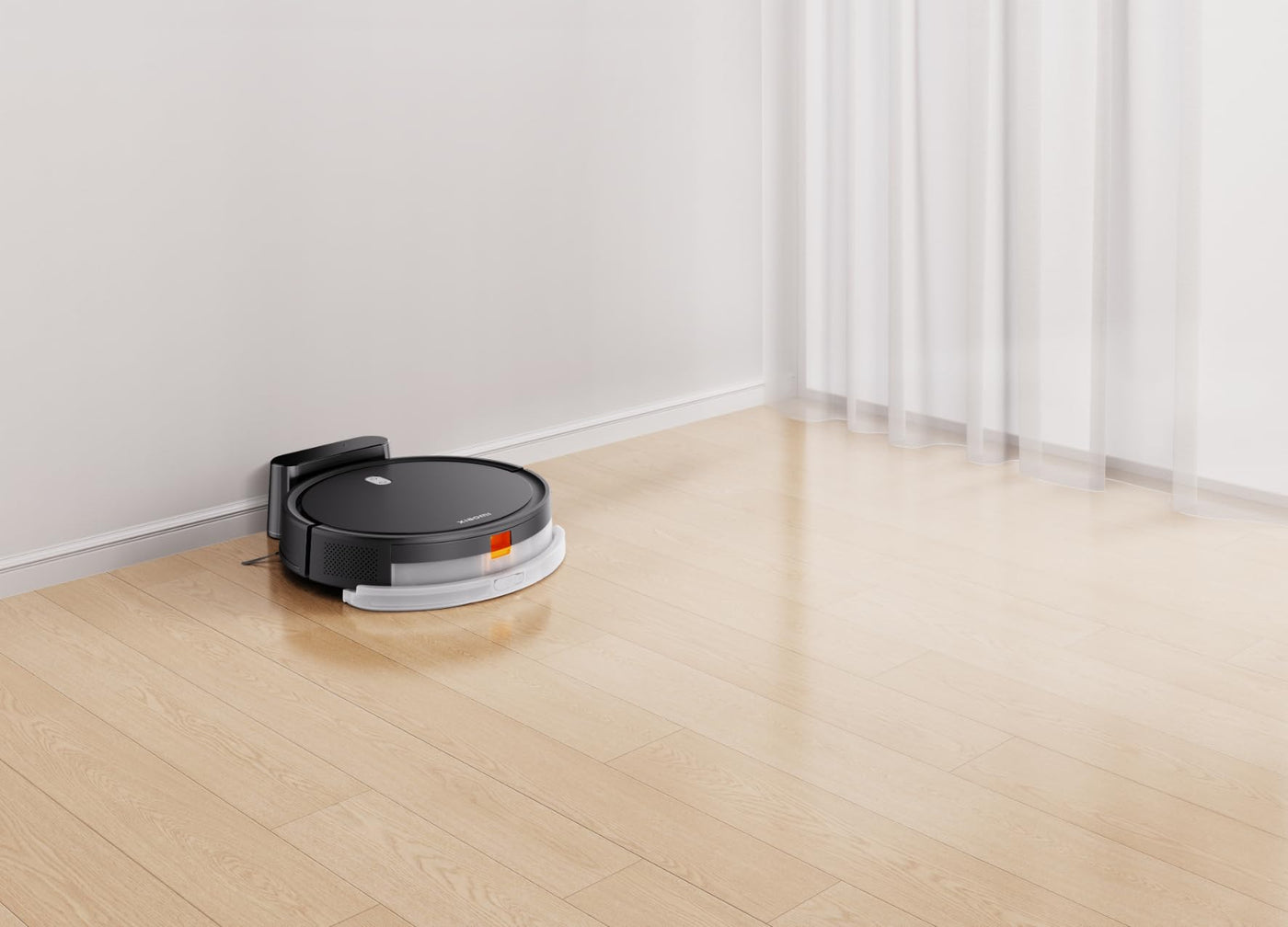 Xiaomi Robot Vacuum E5 – Saug- und Wischroboter mit 2000Pa Saugleistung, 400ml Staubbehälter, 110 Min. Akkulaufzeit, intelligente Navigation, App- & Sprachsteuerung, Schwarz