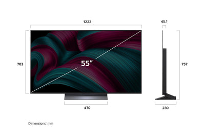 LG OLED55C5ELB TV 55 Zoll (139 cm) 4K OLED evo AI TV (α9 Gen8 4K AI Prozessor, webOS 25, 120Hz (VRR bis zu 144Hz)) [Modelljahr 2025]