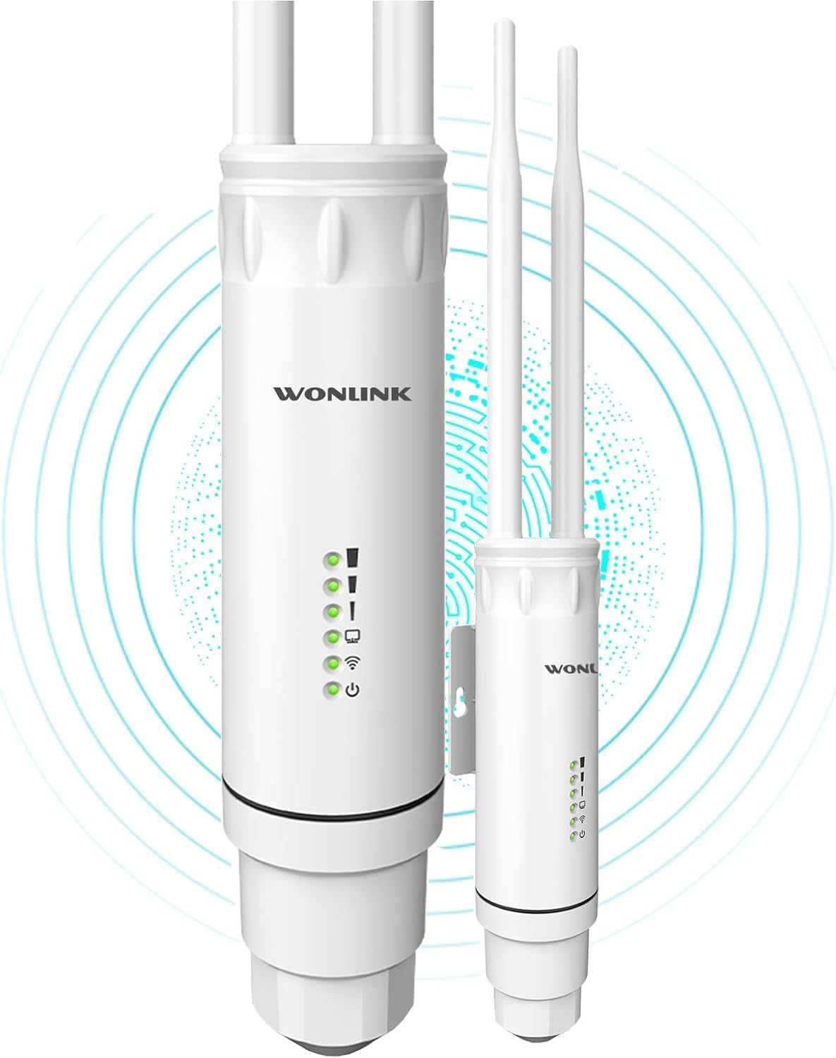WONLINK Outdoor WLAN Access Points, AC1200 Wetterfeste Outdoor WLAN Repeater Dualband Outdoor Wireless WLAN Access Point mit PoE-betrieben, IP66 Wasserdicht, Unterstützung von Repeater/AP/Router Modus