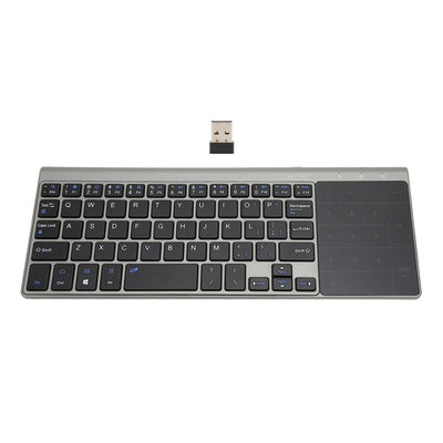Annadue 2,4G Wireless Tastatur mit Touchpad Ziffernblock, Tragbare Ultrakompakte Vollständige QWERTY Tastatur und Touch Maus, mit USB Empfänger Fernbedienung für Notebook, Computer, TV