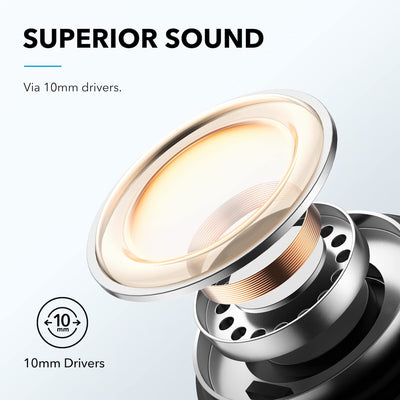 soundcore by Anker P3i Bluetooth Kopfhörer, In Ear Kopfhörer kabellos, Hybride Aktive Geräuschunterdrückung, 4 Mikrofone, 10mm Audiotreiber, Individueller EQ in App, 40H Akku, Bluetooth 5.2(Schwarz)