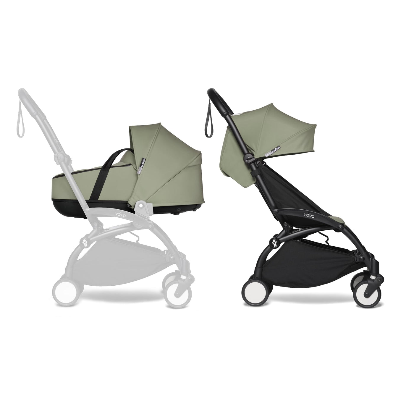 BABYZEN YOYO2 Kompletter Kinderwagen - Inklusive YOYO Liegewanne (Toffee), Kinderwagengestell (White) & 6+ Textilset (Toffee) - für Kleinkinder bis 22 kg
