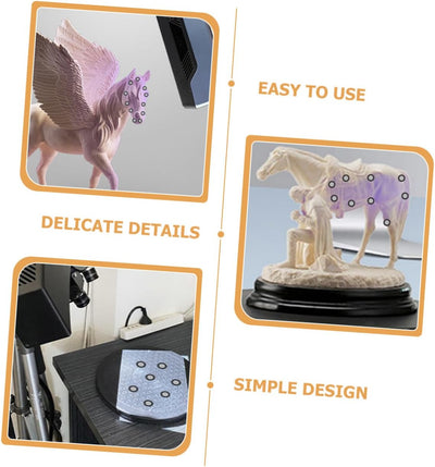 MOLUCKFU 5 Blatt Scanner Reflexfolienaufkleber 3D Scanner Zubehör 3D Scan Marker 3D Scan Referenzpunkte Scan Markierungsaufkleber Scanner Markierungspunkte Für Das Haustier