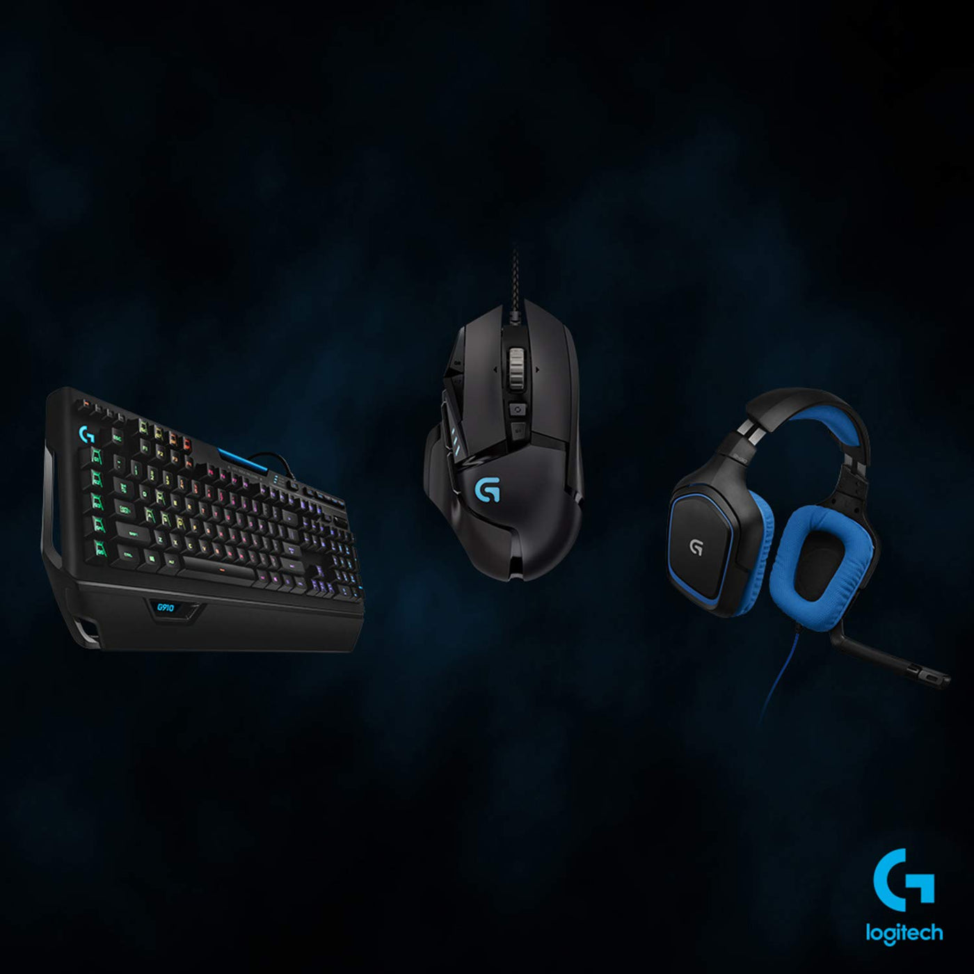 Logitech G910 Orion Spectrum mechanische Gaming-Tastatur, Taktile Romer-G Switches, RGB-Beleuchtung, 9 Programmierbare G-Tasten, Anti-Ghosting, ARX-Zweitbildschirm, Deutsches QWERTZ-Layout - Schwarz