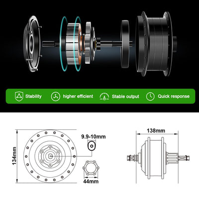 YOSE POWER 28" Ebike Umbausatz 36V 250W Heckmoter Elektrofahrrad Conversion Kit für Steckritzel Cassette mit Integrierte Controller Hailong 36V 18Ah Batterie