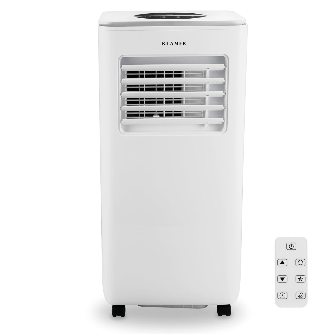KLAMER Mobile Klimaanlage mit Abluftschlauch und Wassertank, 7000 BTU/h, 3-in-1 Klimagerät für Räume bis 25m², mit Luftentfeuchter, Kühlung und Ventilation für Haus, Wohnung & Büro